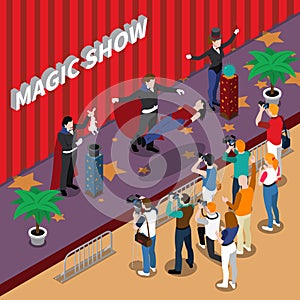 Magic Show Isometric Illustration