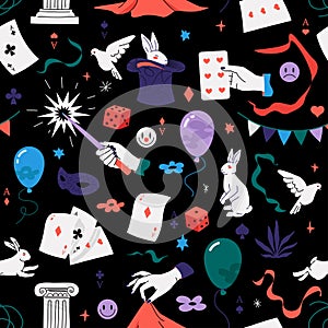 Magic Show Seamless Pattern