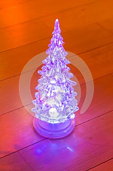 Magic small decorative glass tree with illumination