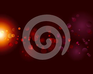 Magic sparkle, light dots; vector bokeh effect