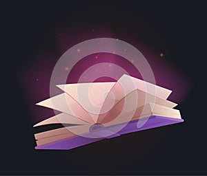 Magic spells closed book vector concept