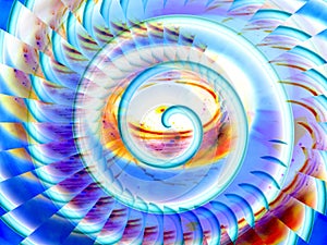 Magic spiral illustration background