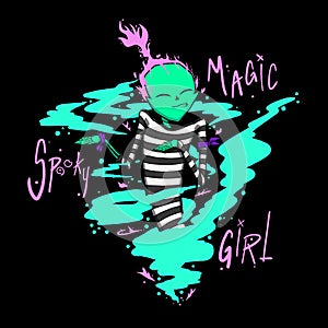 Magic spooky girl