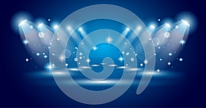 Magic Spotlights with Blue rays