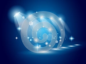 Magic Spotlights with Blue rays