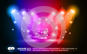 Magic Spotlights with Blue rays