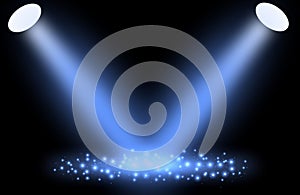 Magic Spotlights with Blue rays, Stage Light