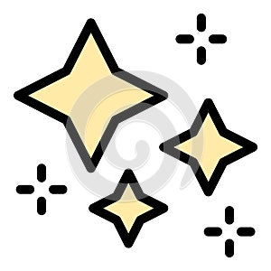 Magic star icon in flat line style representing enchantment mysticism and celestial energy ideal for fantasy and spiritual photo