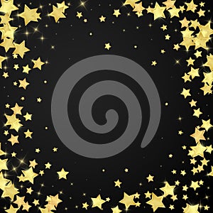 Magic stars vector overlay. Gold