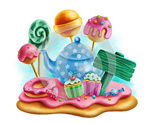 Magic sweets for tea party