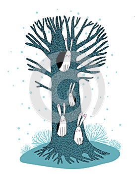 Magic Tree and hares.