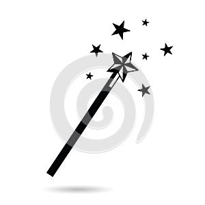 Magic wand, black and white