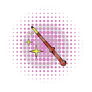 Magic wand icon, comics style