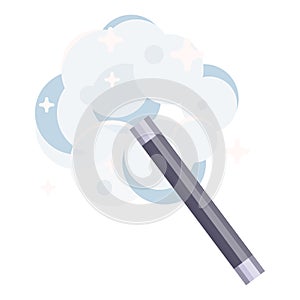 Magic wand icon, magician fantasy and wishes