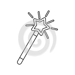 Magic wand icon, outline style