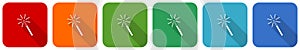 Bacchetta magica impostato composto da icone un appartamento progetto vettore illustrazioni 6 colori opzioni creazione di siti ragnatela un applicazioni 