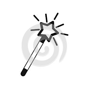 Magic wand icon, simple style