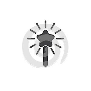 Magic wand icon vector