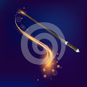 Magic Wand Realistic Composition