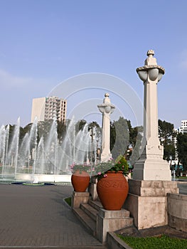 Magic Water Circuit and a big fountain in Lima