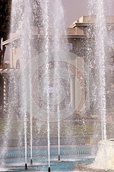 The Magic Water Circuit - park with a series of different fountains in Lima, Peru - fountain water splash.drops,jet,water splash.