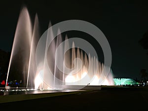 Magic Water Circuit scenic night view performance in Lima