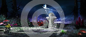 Magic wellspring in the forest