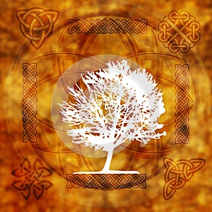 Bellissimo celtico un pagano un albero un simboli 