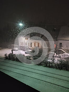 Magic Winter On the Road Schne