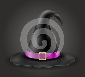 Magic witch hat vector illustration