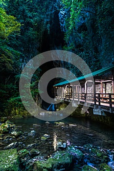 Magical Bridge into Akiyoshi Cave photo