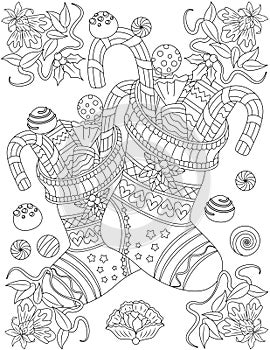 Magical Christmas coloring page, Merry Christmas coloring page, Happy Christmas Coloring