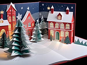 Magical Christmas Pop Up Books A Journey into a World of Wonder.AI Generated