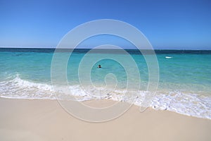 The magical colors of Playa Esmeralda in Guardalavaca, Cuba