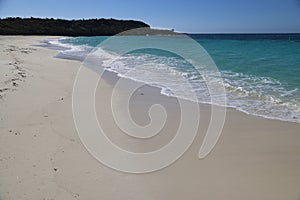 The magical colors of Playa Esmeralda in Guardalavaca, Cuba