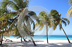 The magical colors of Playa Esmeralda in Guardalavaca, Cuba