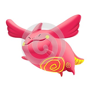 Magical Creature Flying. Realistic Fantastic Characters. Fantasy Nature Animals. Concept Art. photo