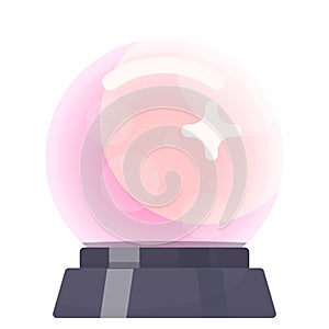 Magical crystal ball icon, astrology and spirituality symbol