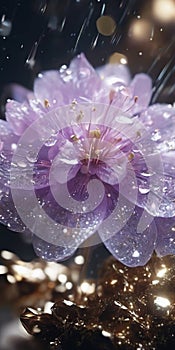 Magical crystal Lilac Flower, Vertical Mobile Wallpaper