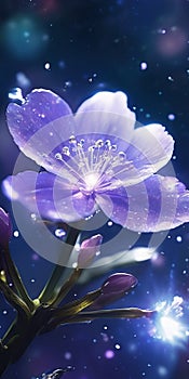 Magical crystal Lilac Flower, Vertical Mobile Wallpaper