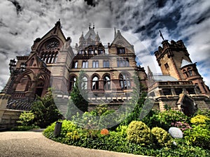 Magical Drachenburg Castle is a on a rock Drachenfels castle from a fairy tale and is a very popular tourist destination.Germany