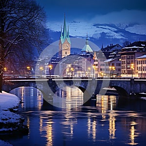 Magical Essence of Zurich at Dusk