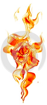 Magical fire ignition - burning red-orange hot flame