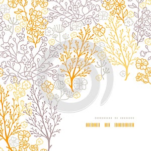 Magical floral corner frame pattern background photo