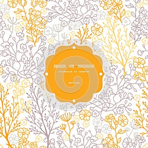Magical floral frame seamless pattern background photo