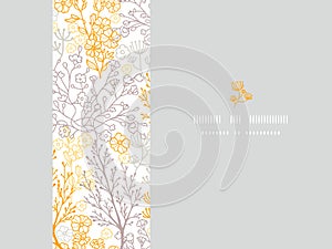 Magical floral horizontal frame seamless pattern background photo