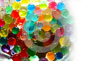 Magical growing, colorful water jelly balls