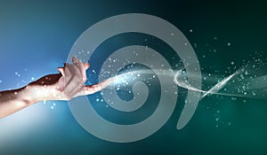 Magical hands conceptual image