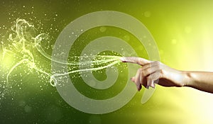 Magical hands conceptual image