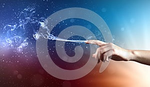 Magical hands conceptual image